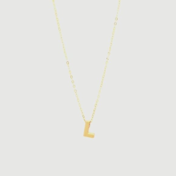 14K GOLD L INITIAL NECKLACE